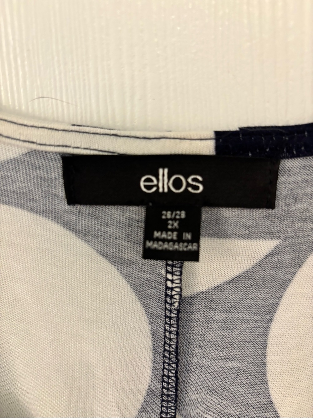 ellos Navy & White Geometric Circle Print Tunic - Picture 2 of 3